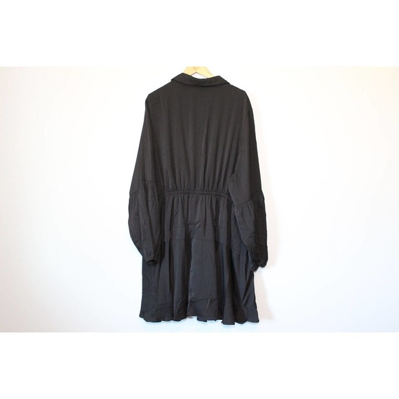 NWT *READ NOTE* City Chic Flounce Shirt Dress Black Plus Size 22 XL H14235 - Picture 6 of 12